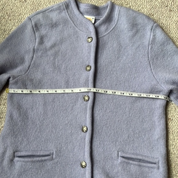 Talbots lavender wool sweater jacket L - Picture 7 of 8